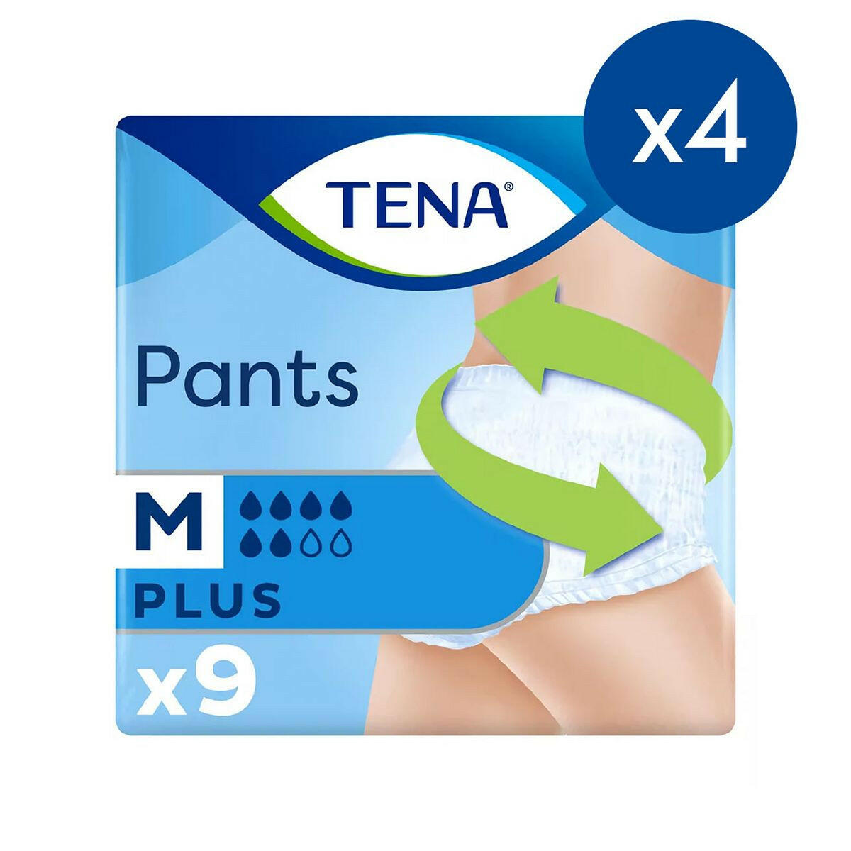 TENA Plus Unisex Incontinence Pants - Medium - 4 packs of 9 bundle GOODS Boots