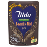 Tilda Microwave Rice Wholegrain Basmati & Wild 250g Microwave rice Sainsburys