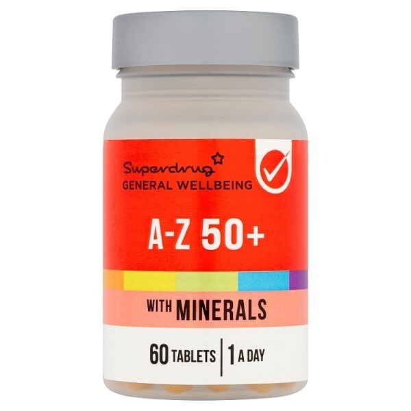 Superdrug A-Z Multi-vitamins 50+ 60s GOODS Superdrug