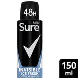 Sure Men Inv Ice Fresh Antiperspirant Deodorant 150ml GOODS Superdrug