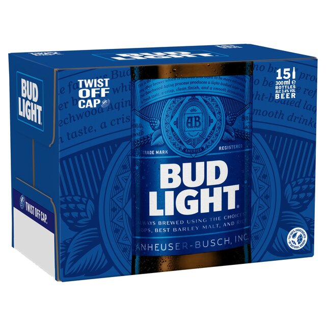 Bud Light Beer   15 x 300ml - McGrocer