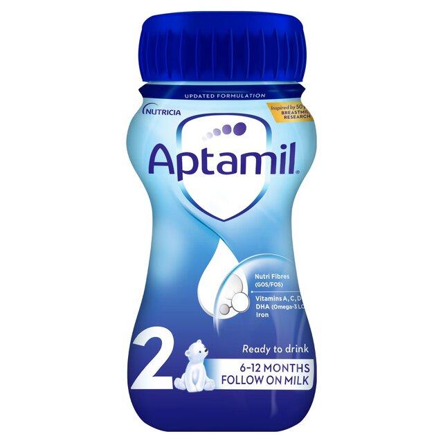 Aptamil 2 Follow On Baby Milk Formula Liquid Ready to Feed 6-12 Months 200ml - McGrocer