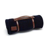 The Little Green Sheep Knitted Fleece Baby Blanket - Midnight GOODS Boots