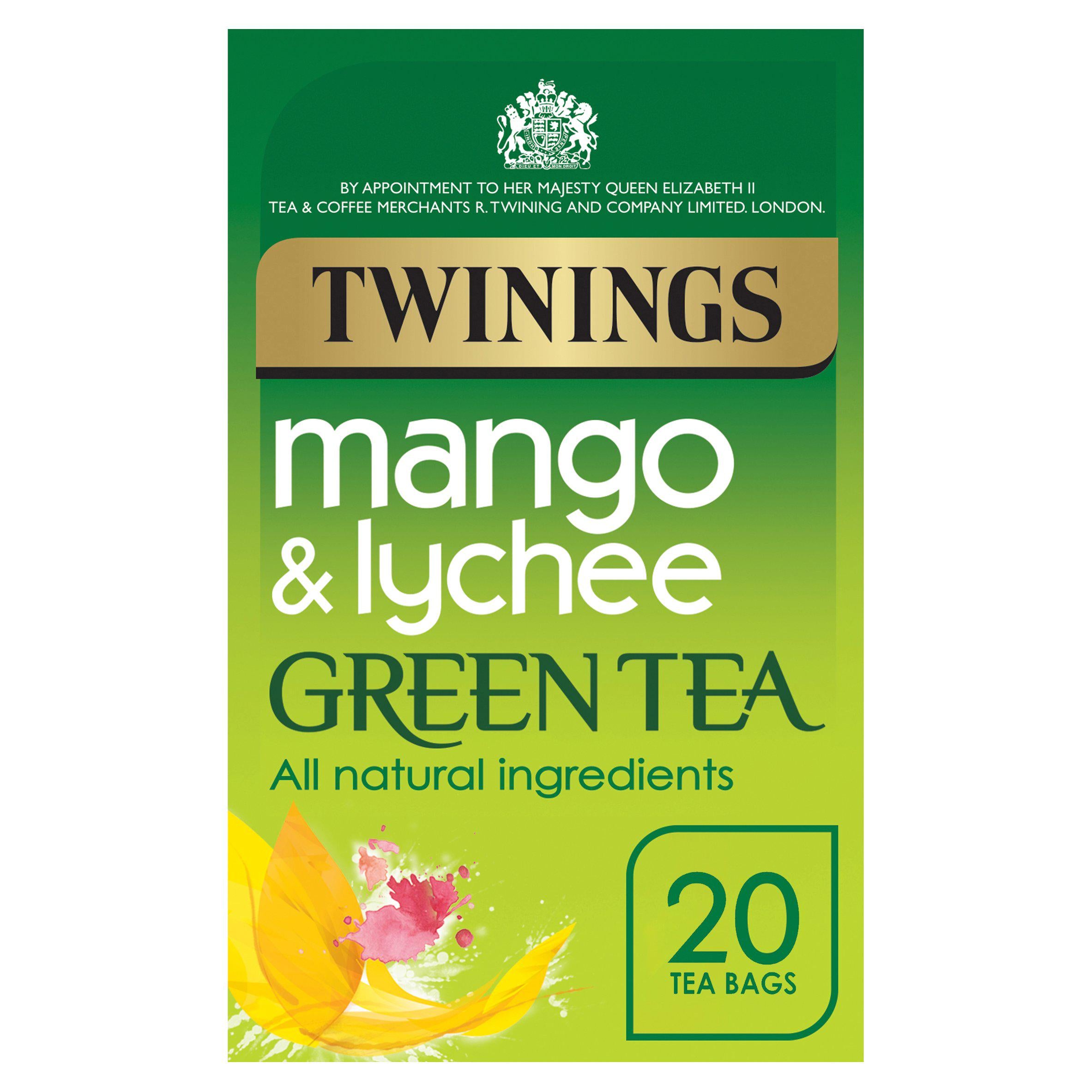 Twinings Mango & Lychee Green Tea, 20 Tea Bags All tea Sainsburys