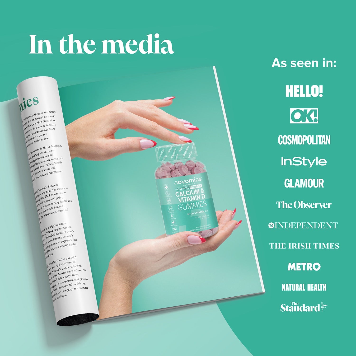 Novomins Calcium & Vitamin D 60 Gummies - 998862