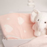 Babbico Elephant Toy, Pink Blanket & Comforter Baby Gift Set - McGrocer