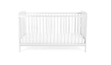 Baby Elegance Travis Baby Cot Bed with Mattress - White - McGrocer