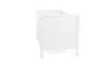 Baby Elegance Travis Baby Cot Bed with Mattress - White - McGrocer