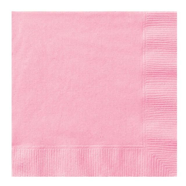 Baby Pink 2 Ply Paper Party Napkins   20 per pack - McGrocer