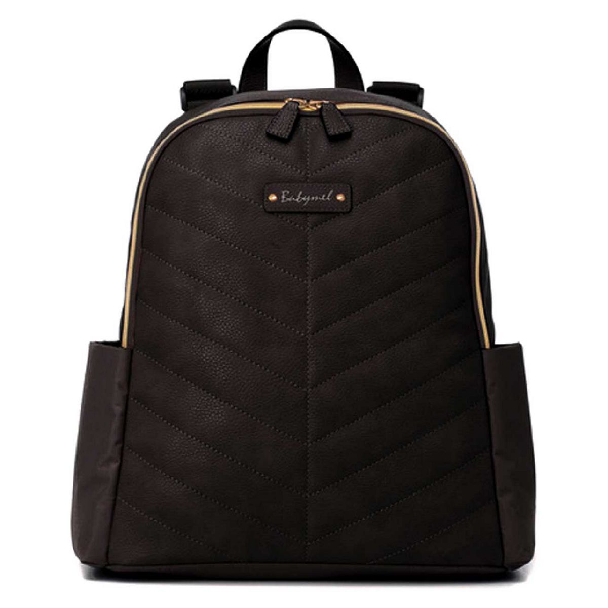 Babymel Gabby Vegan Leather Backpack - Black - McGrocer