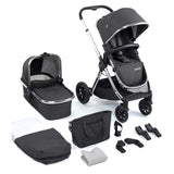 Babymore Memore V2 Pram Pushchair 11 Piece – Chrome - McGrocer