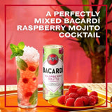 Bacardi Raspberry Mojito Premix Rum Cocktail 250ml - McGrocer