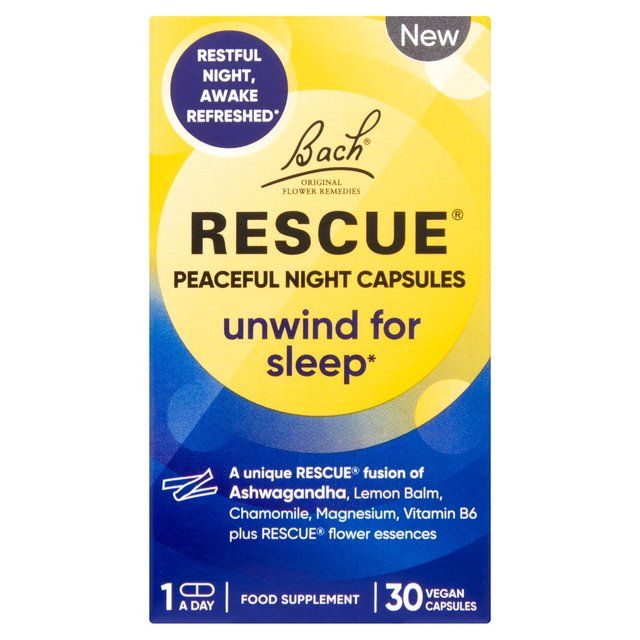 Bach Flower Remedies Peaceful Night Rescue Capsules 30 per pack - McGrocer
