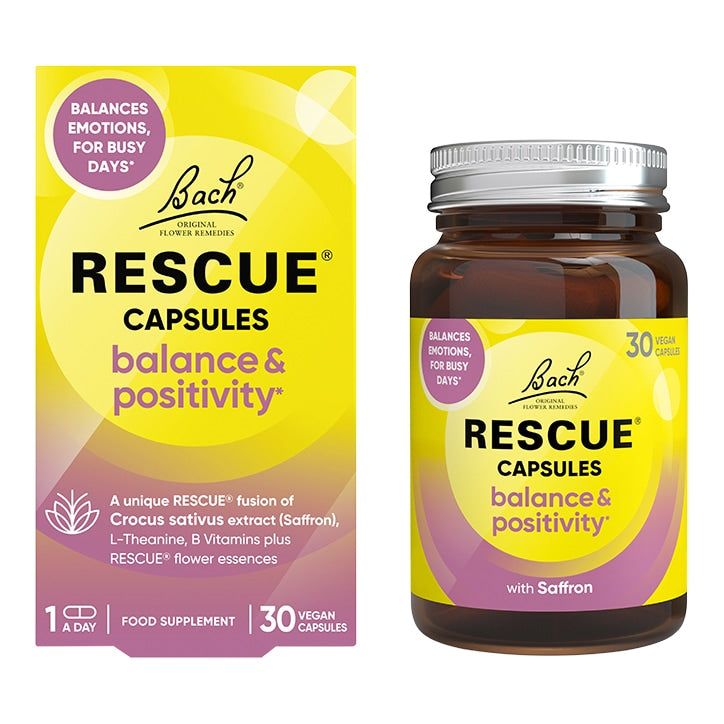 Bach RESCUE Balance & Positivity 30 Vegan Capsules - McGrocer