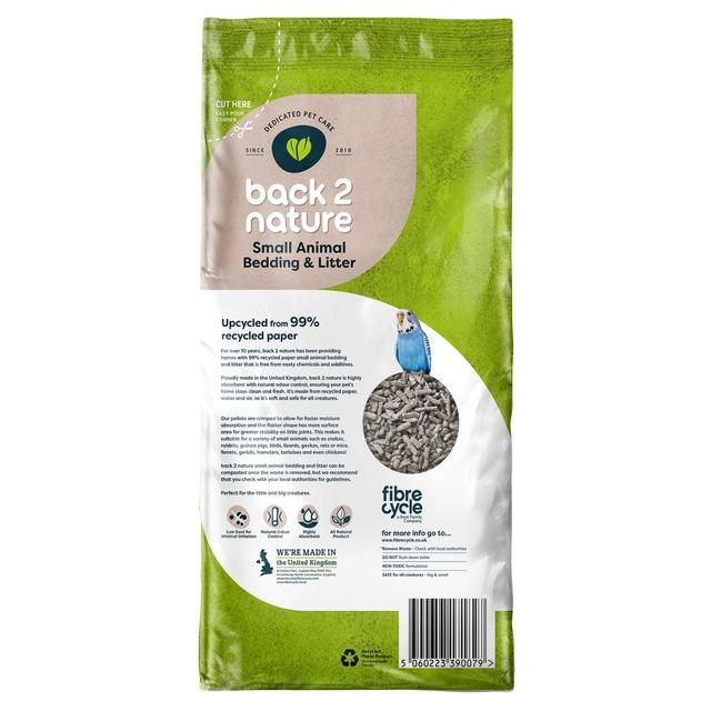 Back 2 Nature Small Animal Paper Bedding/Litter 20L - McGrocer