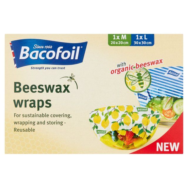Bacofoil Organic Beeswax Wraps   2 per pack - McGrocer