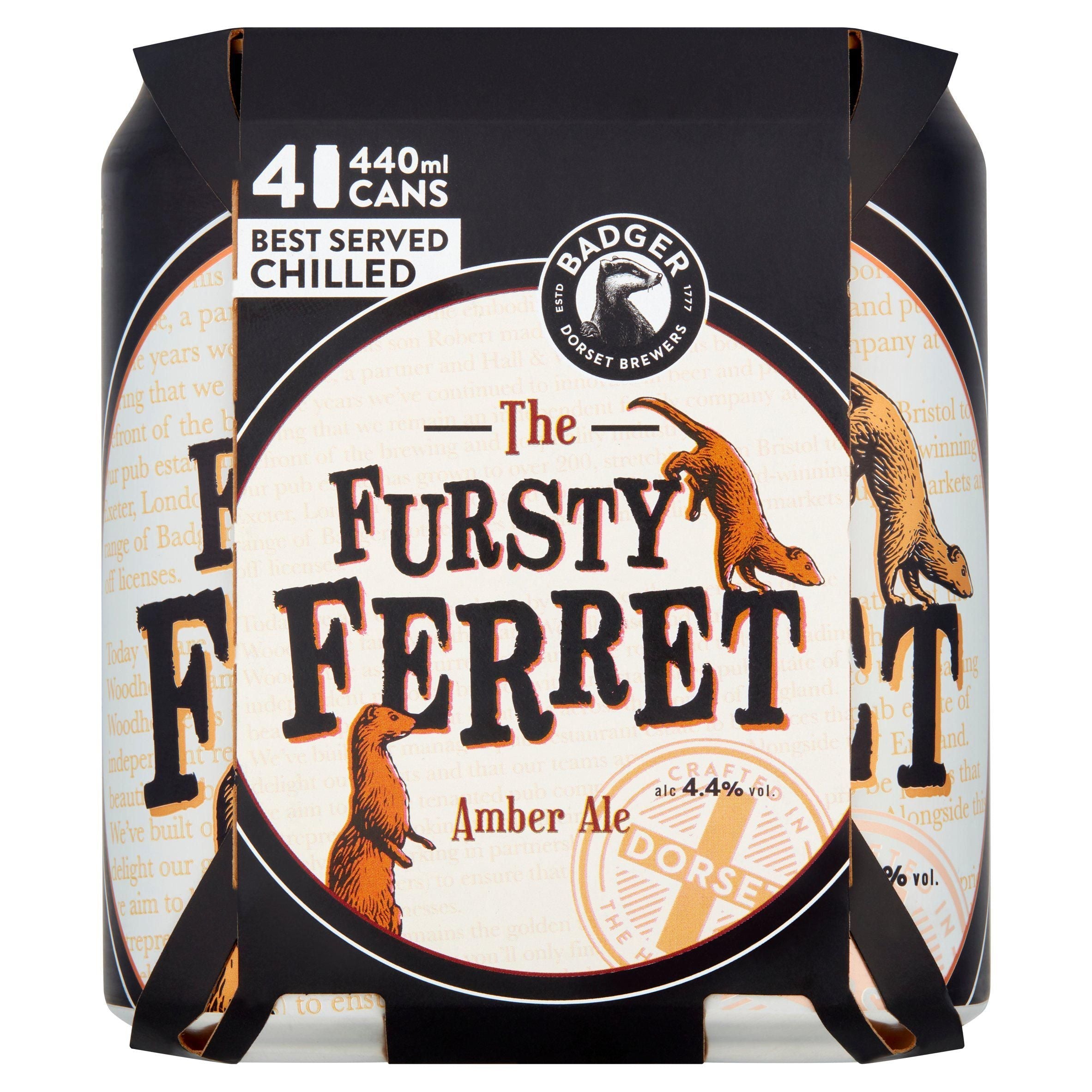 Badger The Fursty Ferret Amber Ale 4x440ml - McGrocer
