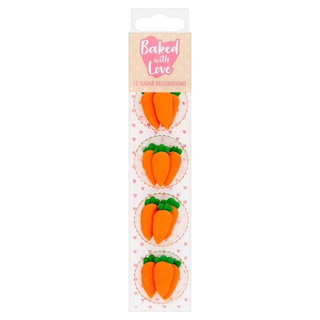 Baked With Love Edible Carrot Decorations 12 per pack - McGrocer