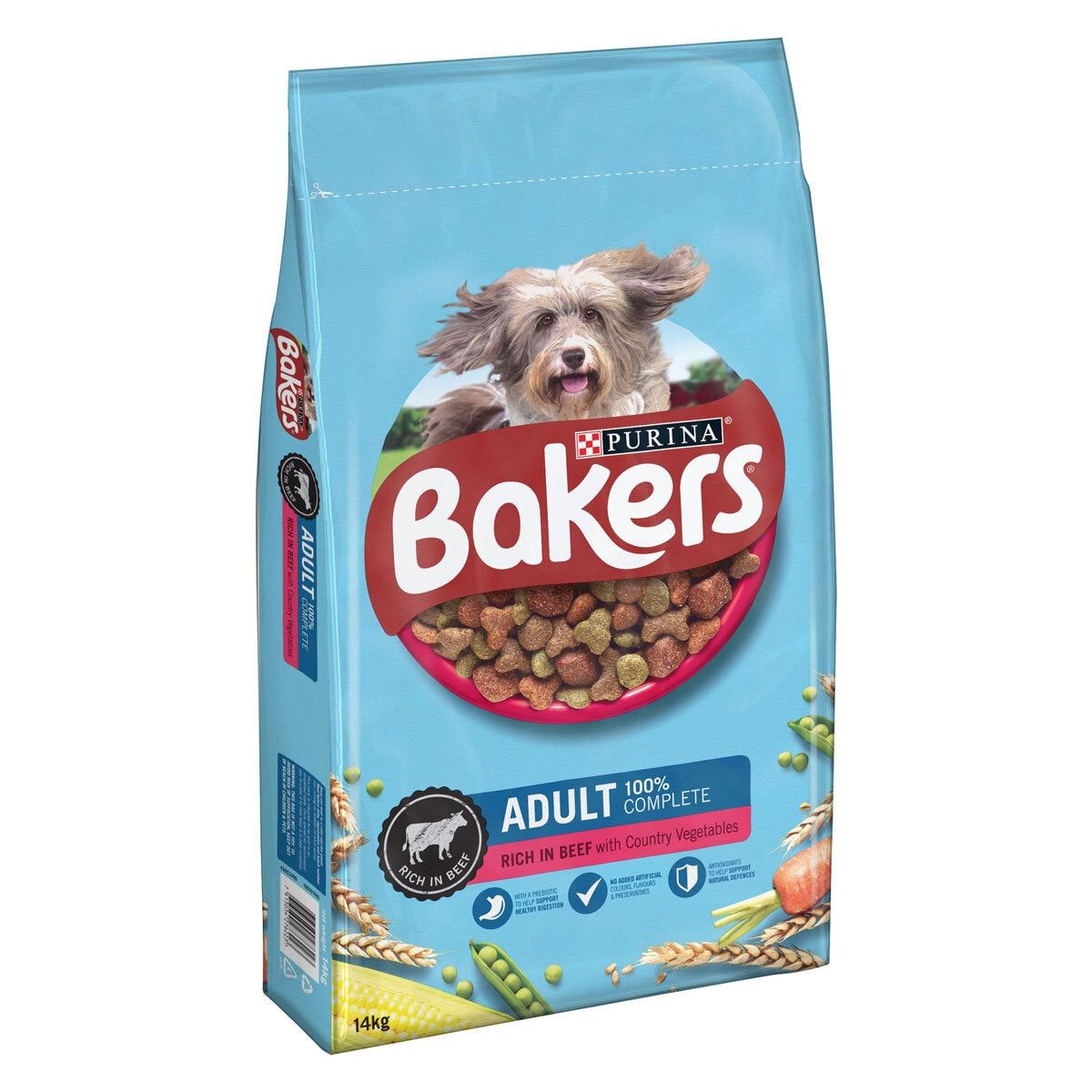 Bakers Adult Dry Dog Food Beef and Vegetables, 14kg - McGrocer
