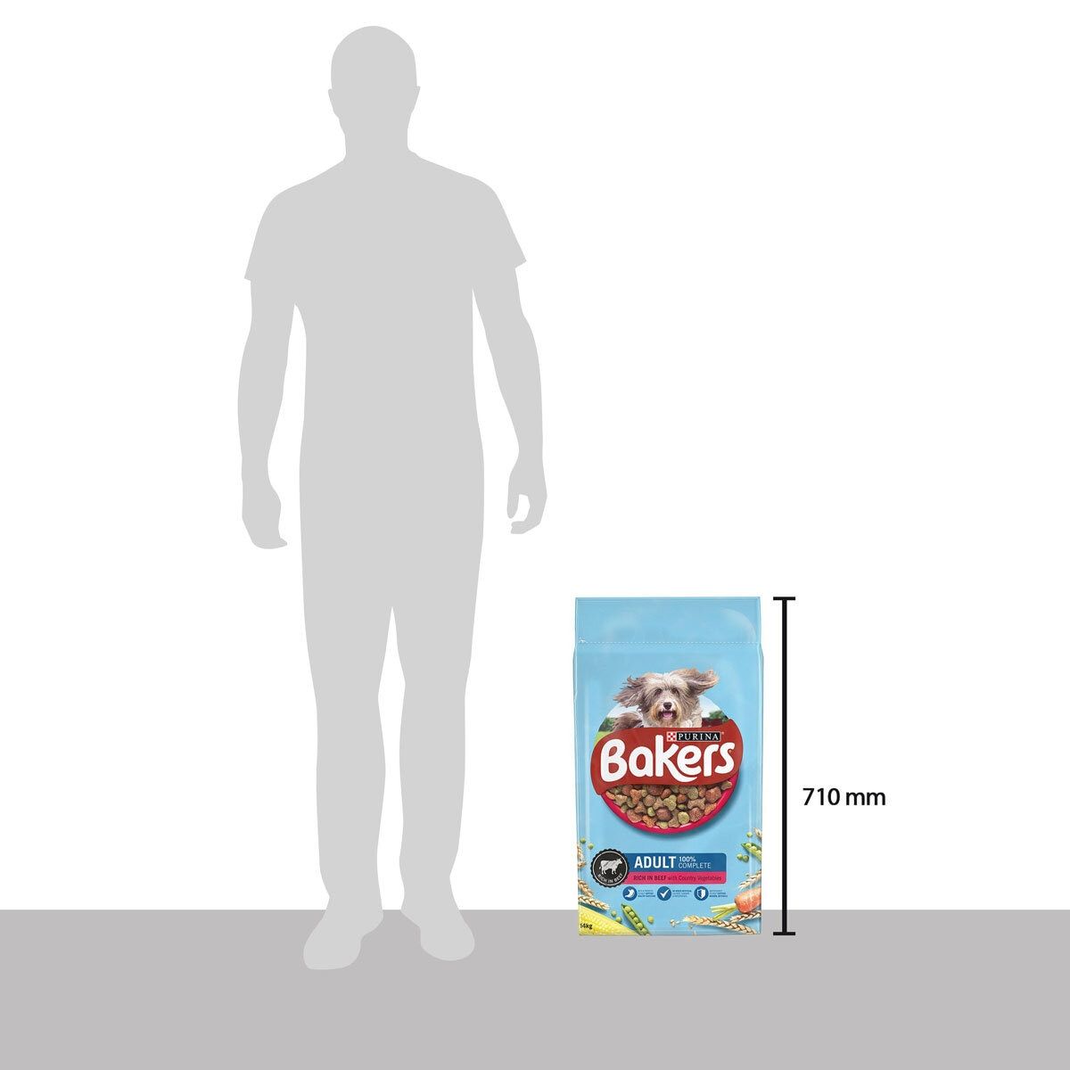 Bakers Adult Dry Dog Food Beef and Vegetables, 14kg - McGrocer