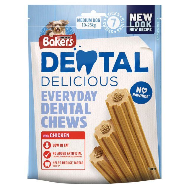Bakers Dental Delicious Medium Chicken Dog Chews 200g - McGrocer