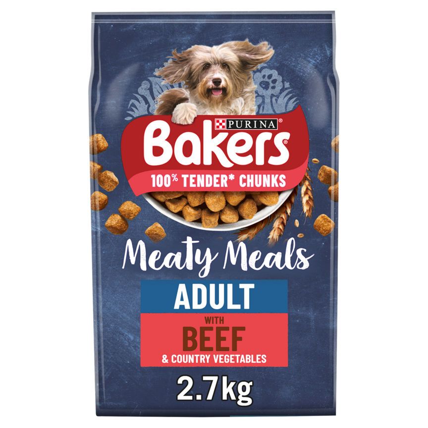 Bakers Meaty Meals Adult Dry Dog Food Beef - McGrocer