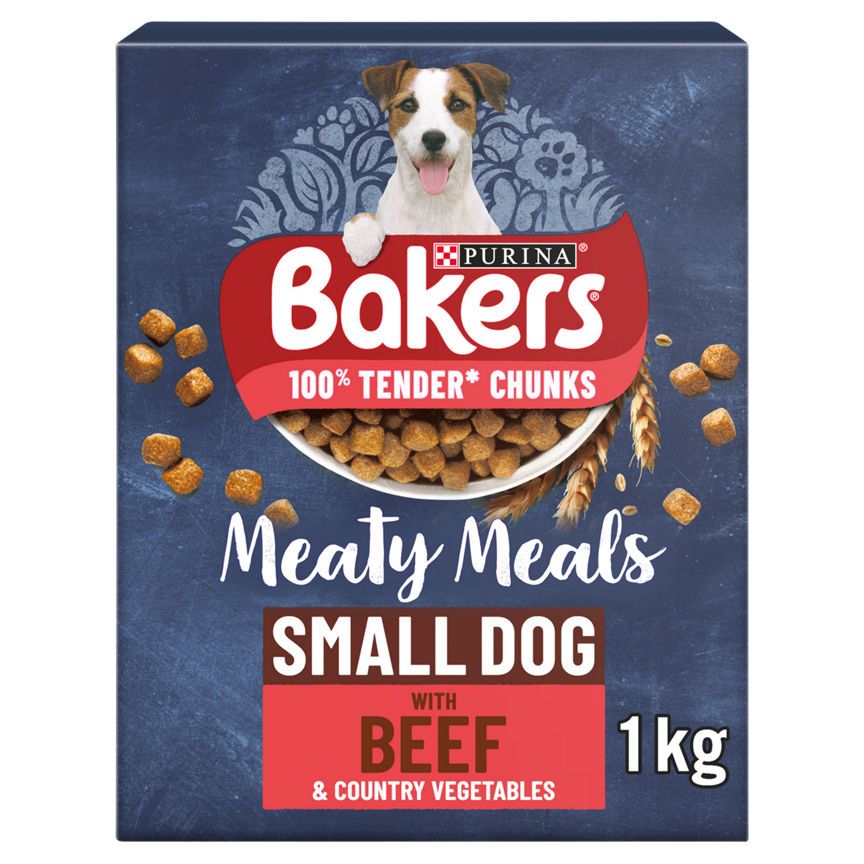 Bakers Meaty Meals Adult Small Dry Dog Food Beef - McGrocer