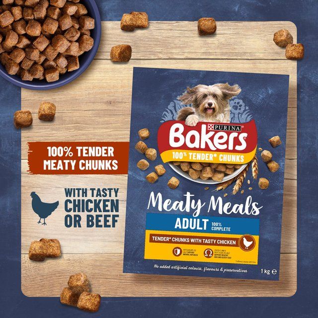 Bakers Meaty Meals Beef Dry Dog Food 2.7kg - McGrocer