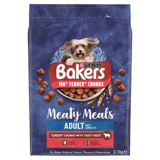 Bakers Meaty Meals Beef Dry Dog Food 2.7kg - McGrocer