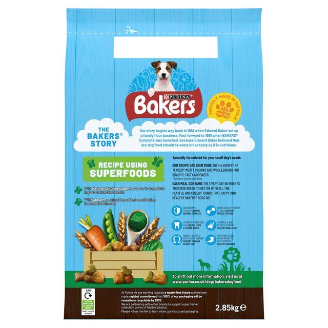 Bakers Small Dog Chicken Dry Dog Food 2.85kg - McGrocer