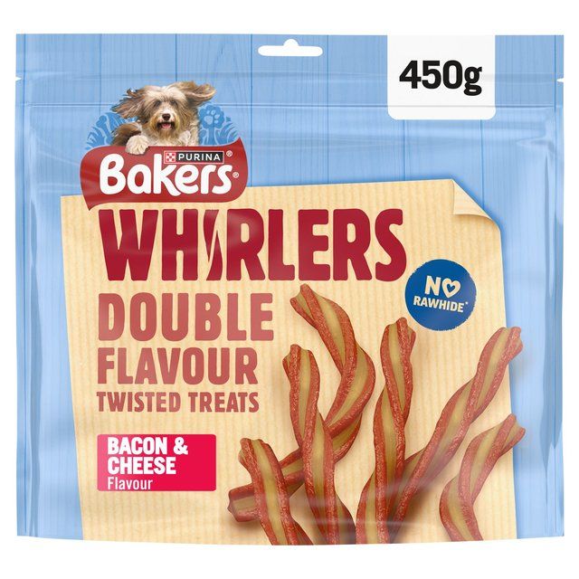 Bakers Whirlers Bacon and Cheese Dog Treats 450g - McGrocer