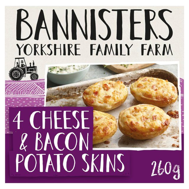 Bannisters Farm 4 Cheese & Bacon Baked Potato Skins 260g - McGrocer