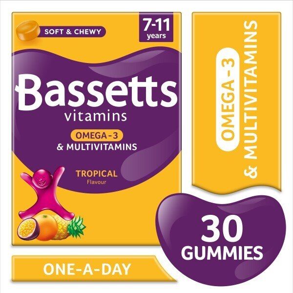 Bassetts Vitamins 7-11 Multivitamins + Omega 3 Pastilles 30s - McGrocer