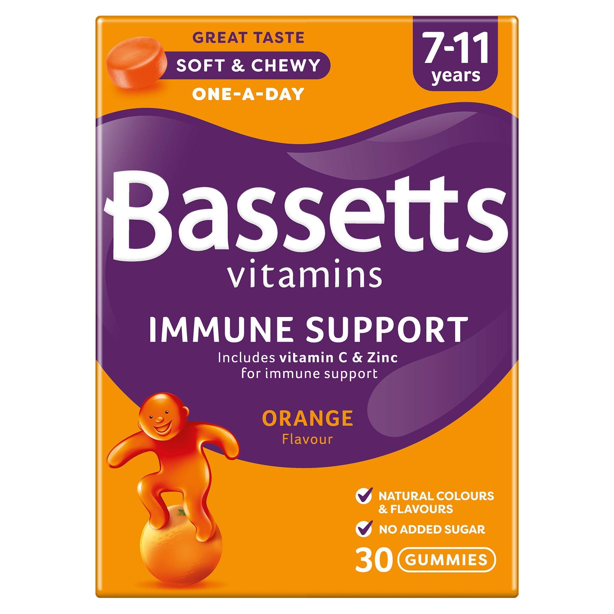 Bassetts Vitamins Immune Support 7-11 Years Soft & Chewies x30 - McGrocer