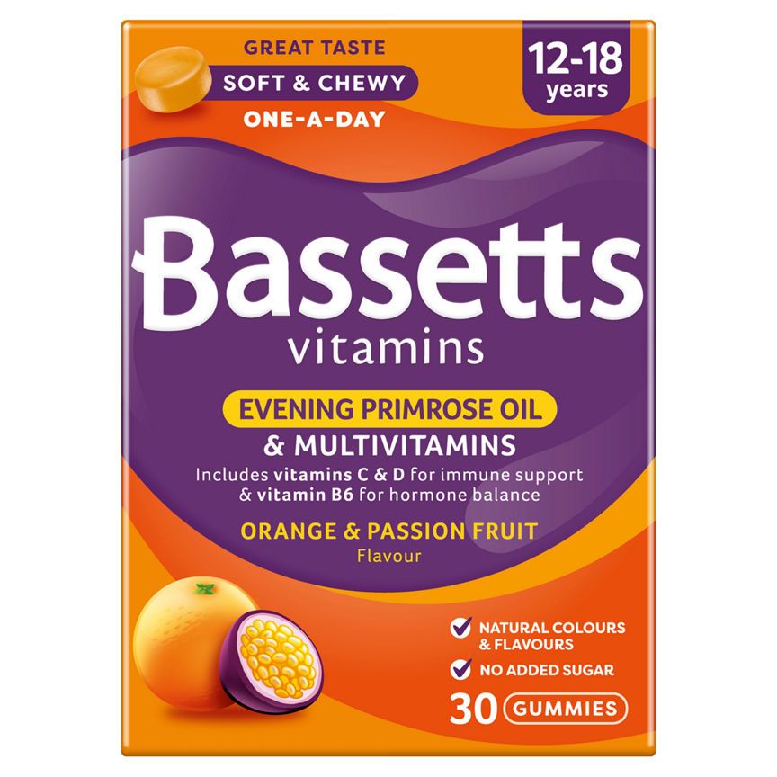Bassetts Vitamins Multivitamins +Evening Primrose Oil 12-18 Years - McGrocer