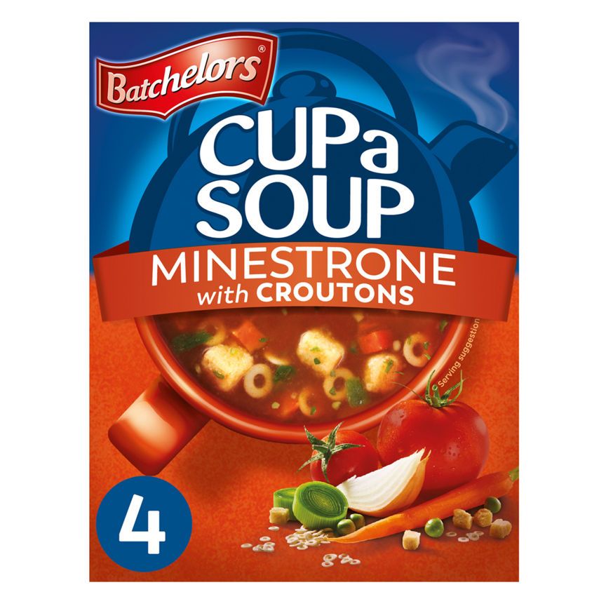 Batchelors Cup a Soup Minestrone with Croutons 4 Instant Soup Sachets - McGrocer