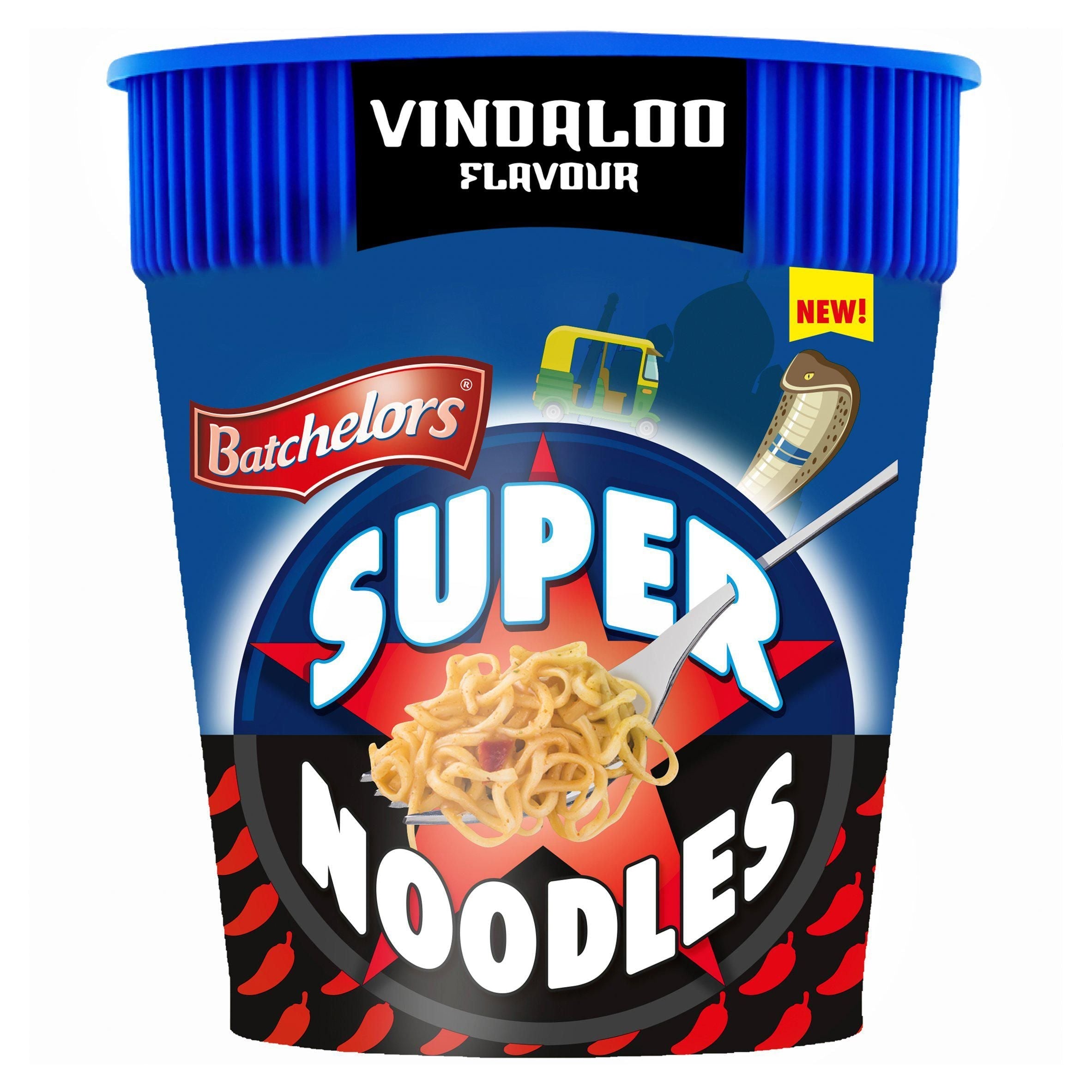 Batchelors Super Noodles Vindaloo Flavour Instant Noodle Pot 75g - McGrocer