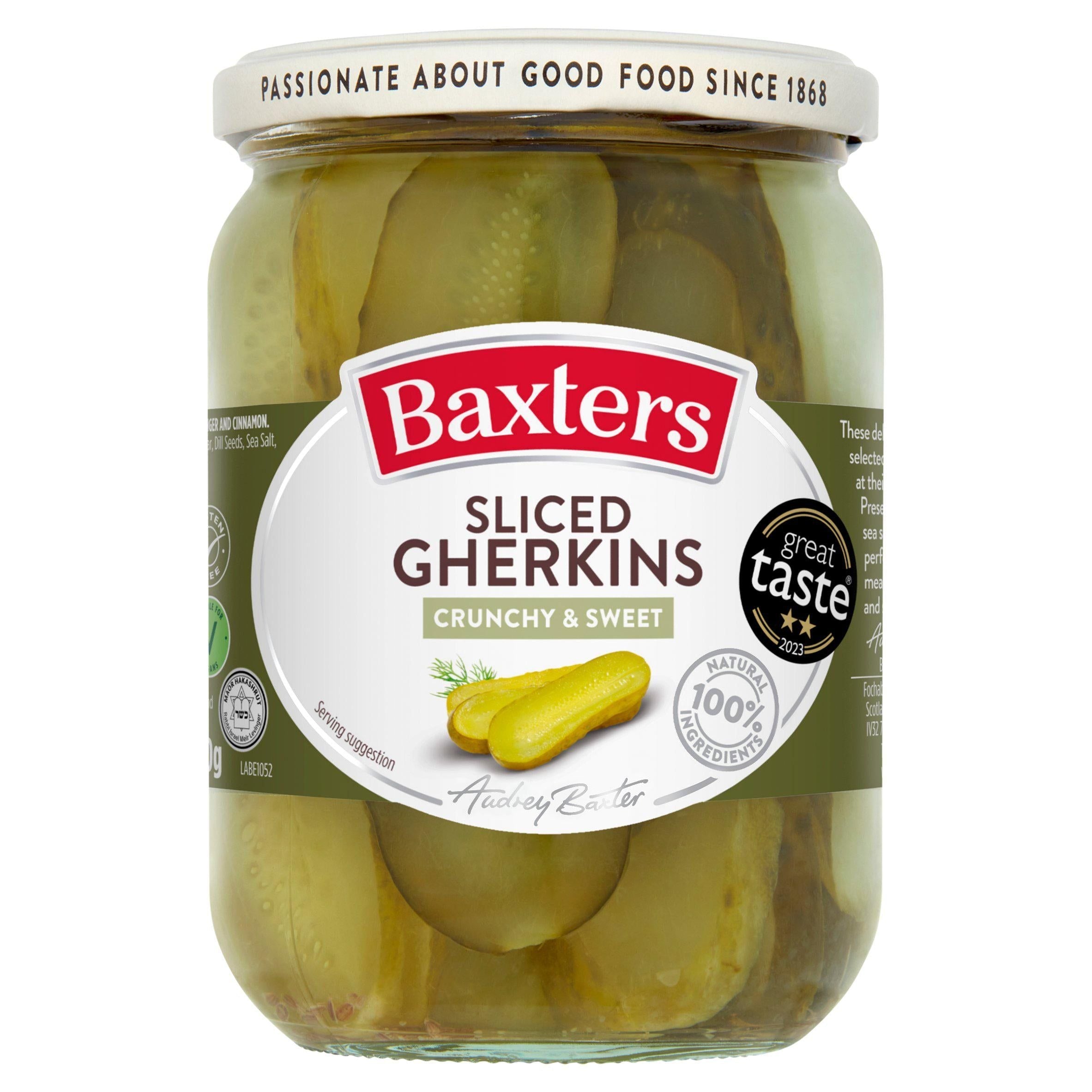 Baxters Sliced Gherkins 540g - McGrocer