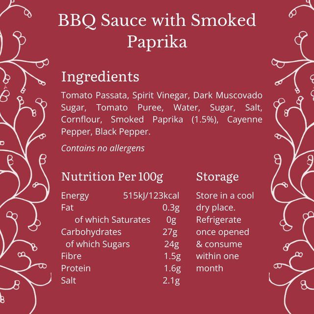 Bay's Kitchen BBQ Sauce with Smoked Paprika 275g - McGrocer