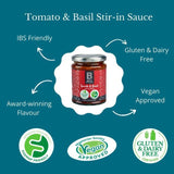 Bay's Kitchen Tomato & Basil Stir-in Low Fodmap Sauce 260g - McGrocer