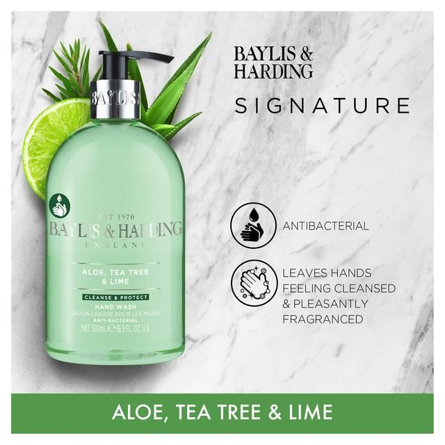 Baylis & Harding Aloe Tea Tree & Lime Anti Bacterial Hand Wash 500ml - McGrocer