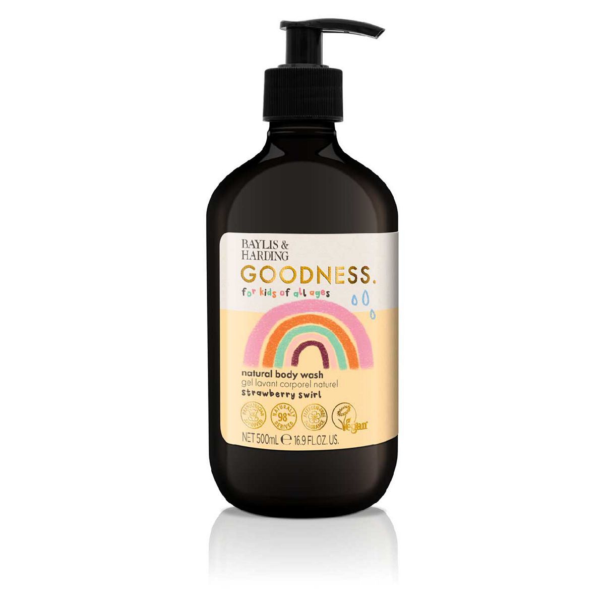 Baylis & Harding Goodness Kids Strawberry Swirl Natural Body Wash 500ml - McGrocer