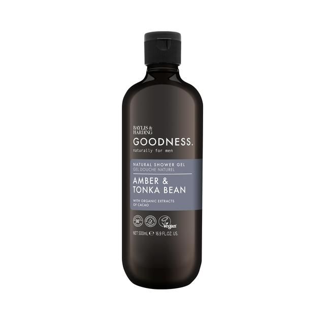 Baylis & Harding Goodness Men's Shower Gel - Amber & Tonka Bean 500ml - McGrocer