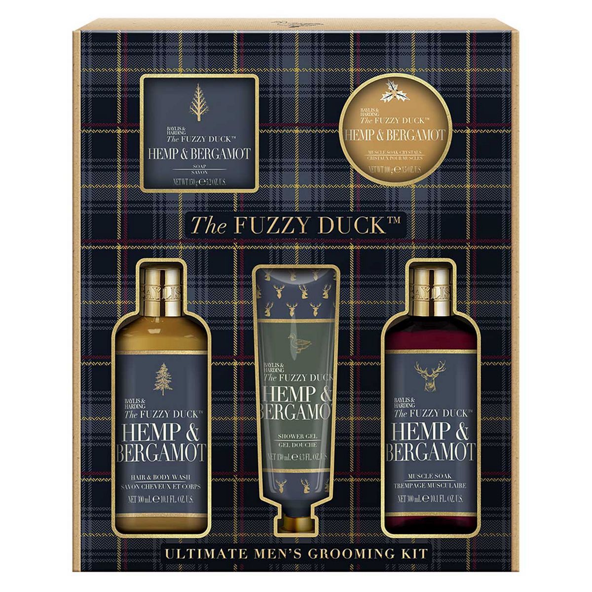 Baylis & Harding The Fuzzy Duck Men's Hemp & Bergamot 5 Piece Gift Set - McGrocer
