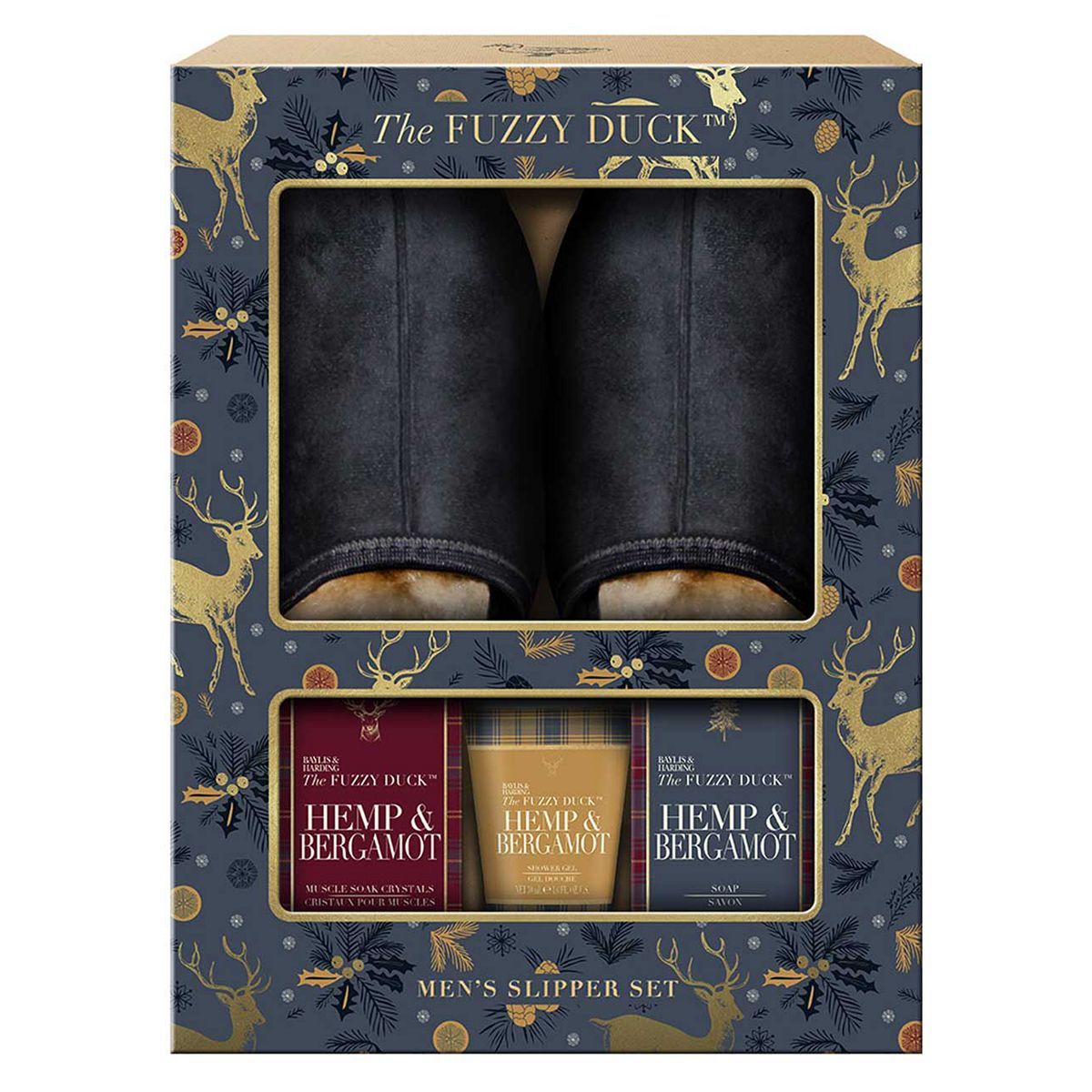 Baylis & Harding The Fuzzy Duck Men's Hemp & Bergamot Slipper Gift Set - McGrocer