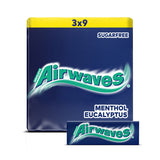 Airwaves Menthol & Eucalyptus Sugar Free Chewing Gum 3 x 9 Pieces - McGrocer