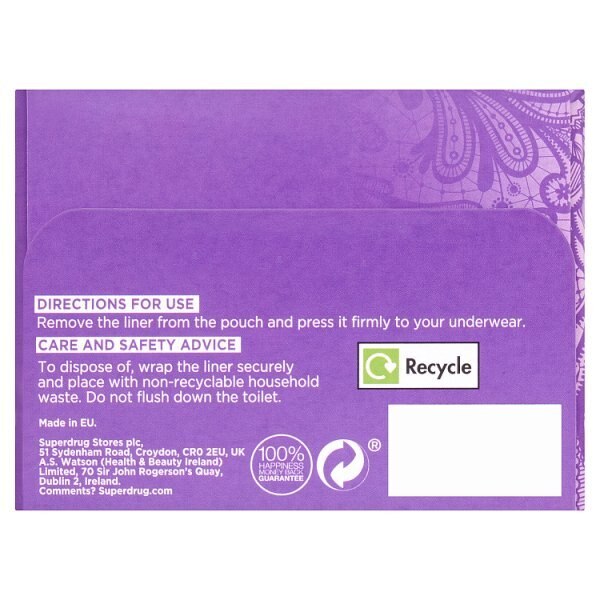 Superdrug Normal Wrapped Liner X20 GOODS Superdrug