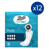 Staydry Maxi Plus Liners for Heavy Incontinence Bundle 12x 10 packs – 120 Pads GOODS Boots