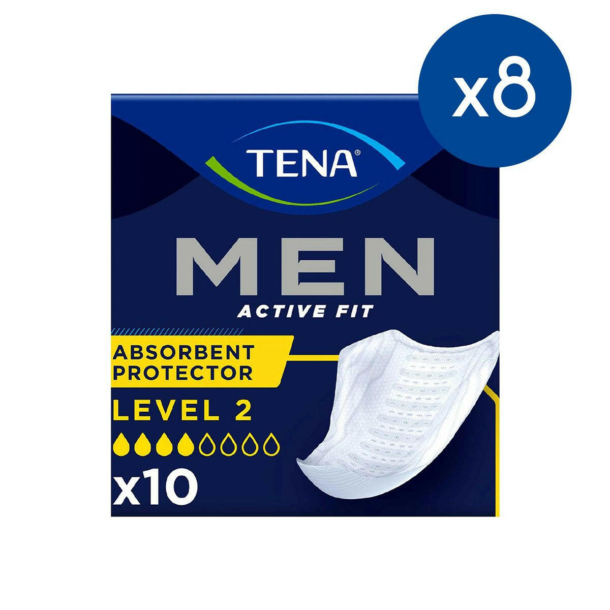 TENA Men Level 2 Incontinence Absorbent - 8 packs of 10 bundle GOODS Boots