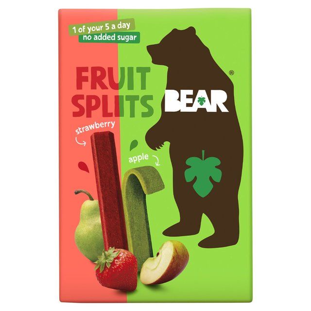 BEAR Fruit Splits Strawberry & Apple 5 x 20g - McGrocer